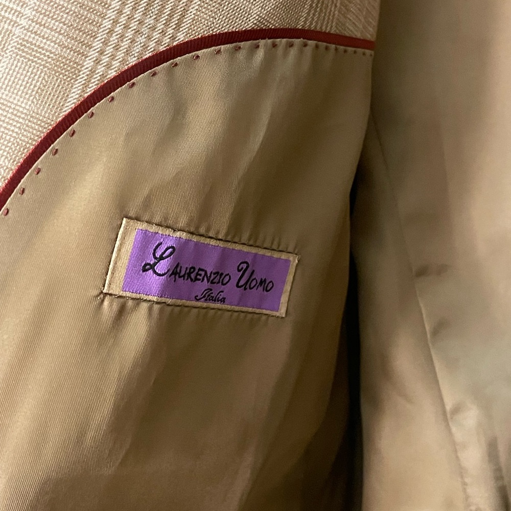 Gold Tan Checkered Suit - image 6